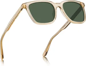 CARFIA Acetate Polarized Sunglasses for Men UV400 Protection Classic Retro Square Shades Driving Glasses