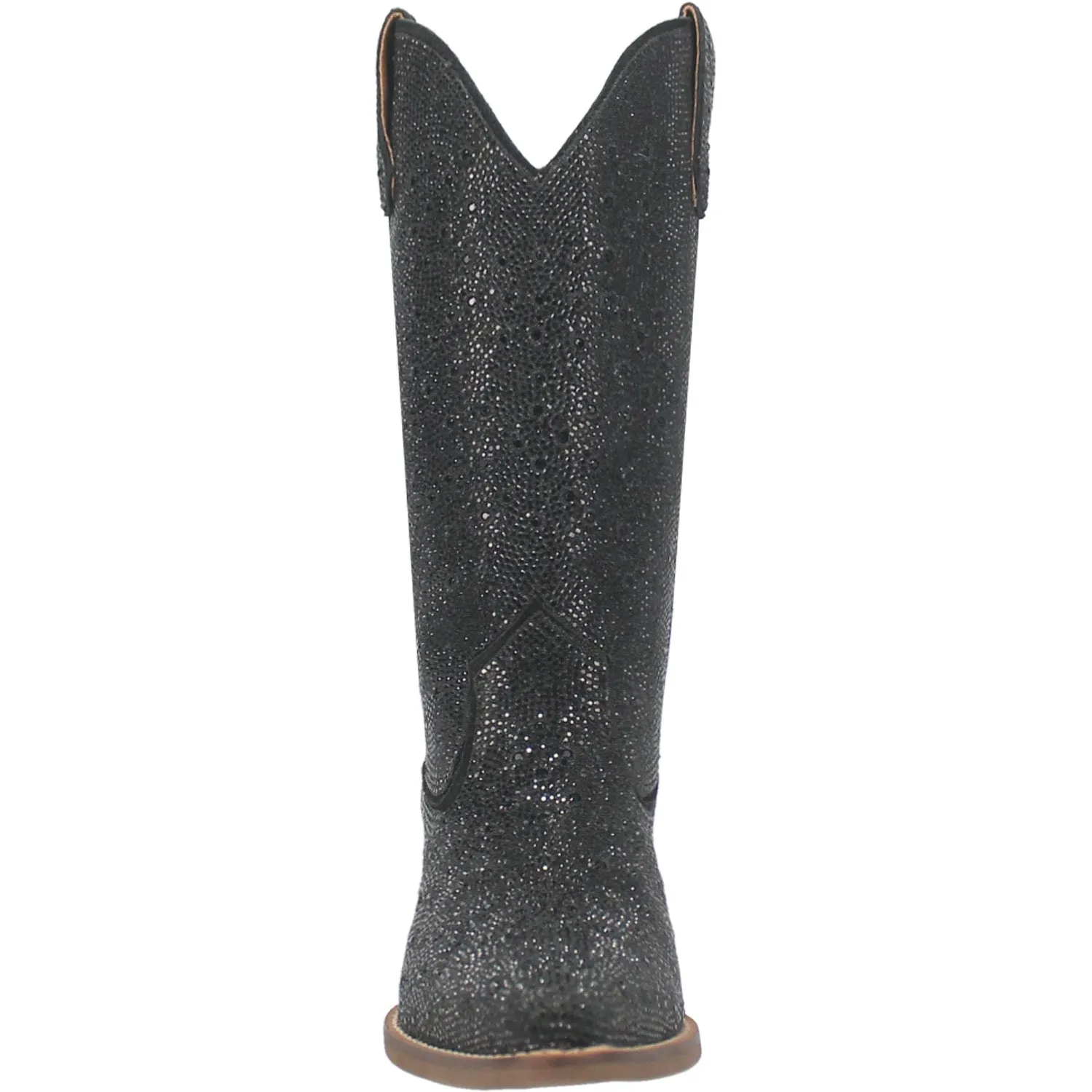 Dingo Womens Silver Dollar Black Leather Fashion Boots