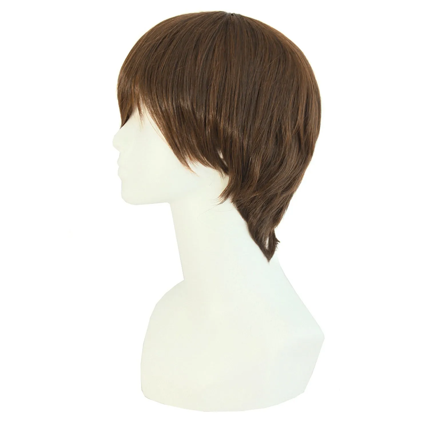 MapofBeauty Fashion Men's Short Straight Wig (Brown)