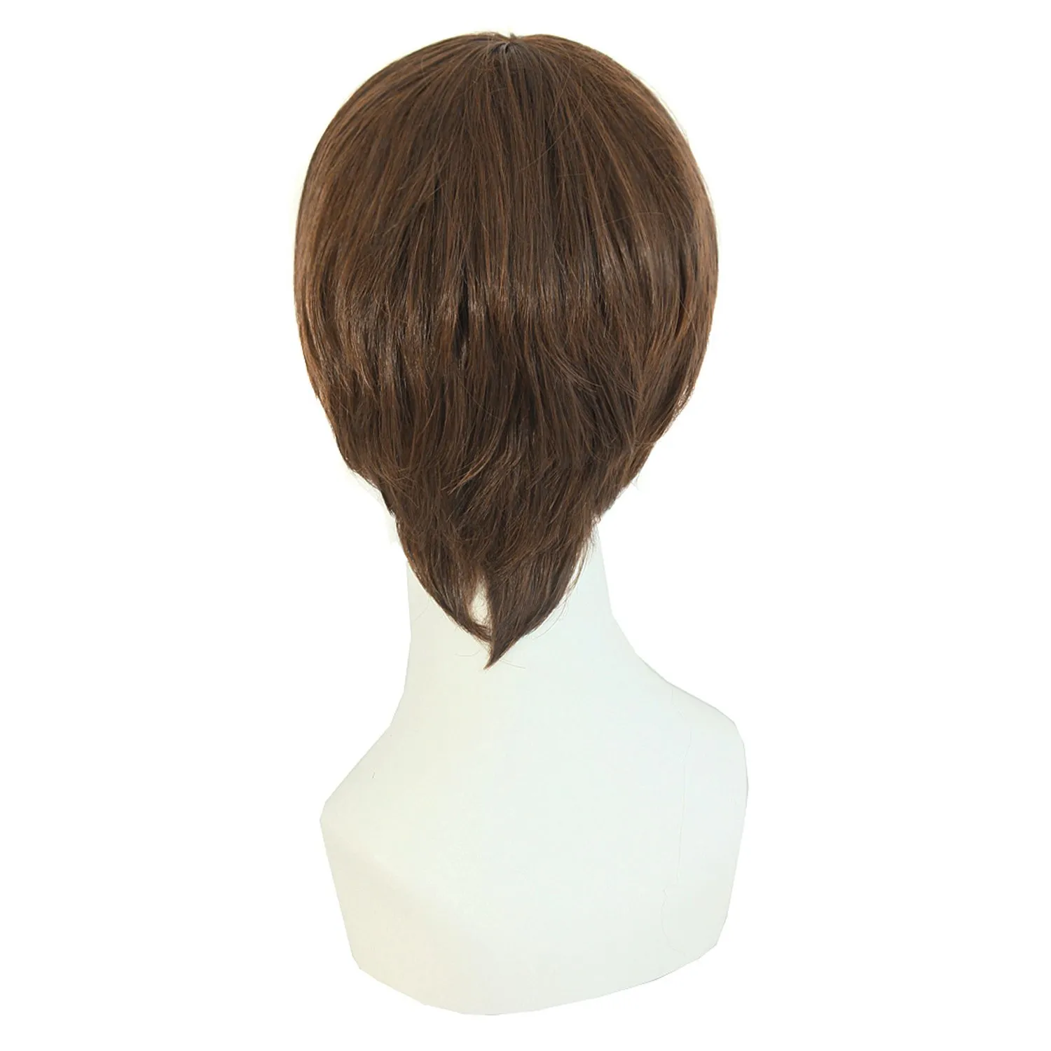 MapofBeauty Fashion Men's Short Straight Wig (Brown)