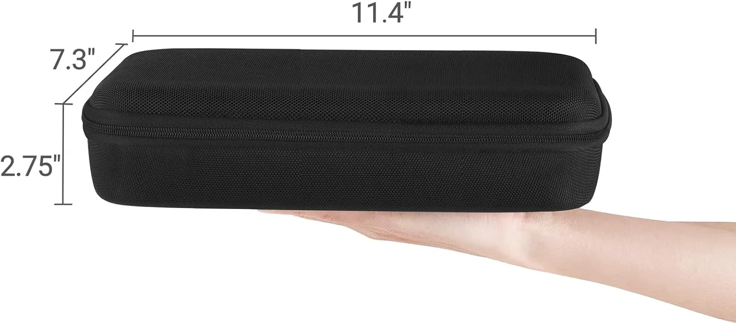 Mkono Travel Sunglasses Organizer Glasses Case Multiple Pairs with Adjustable Slots Portable Eyeglasses Case Storage Box for Men Women, Large, Black
