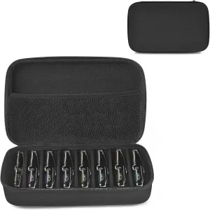 Mkono Travel Sunglasses Organizer Glasses Case Multiple Pairs with Adjustable Slots Portable Eyeglasses Case Storage Box for Men Women, Large, Black