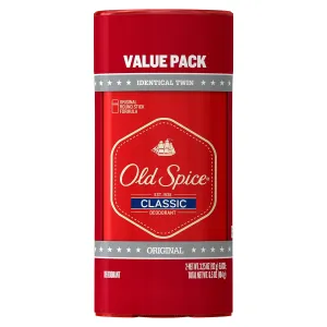 Old Spice Classic Deodorant for Men, 24hr Sweat & Odor Protection, Long Lasting Freshness, Clean & Masculine Fragrance, Original Scent, 3.25 oz (Pack of 2)