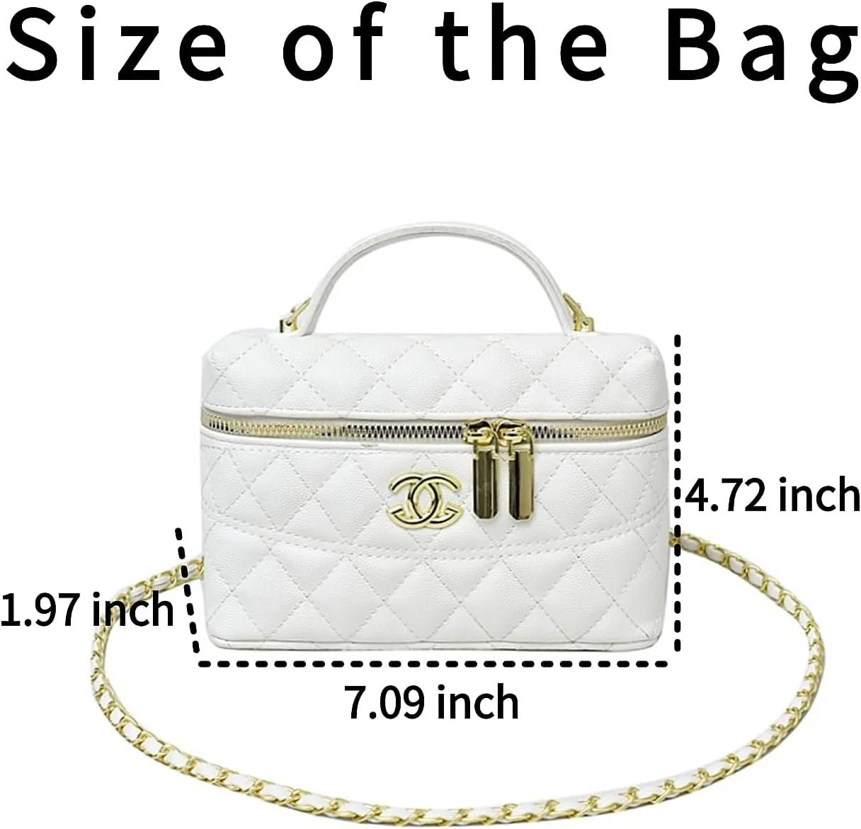 Quilted Crossbody Bags for Women Small Vintage Square Box Purse Boho Shoulder Handbags with Chain and Zipper