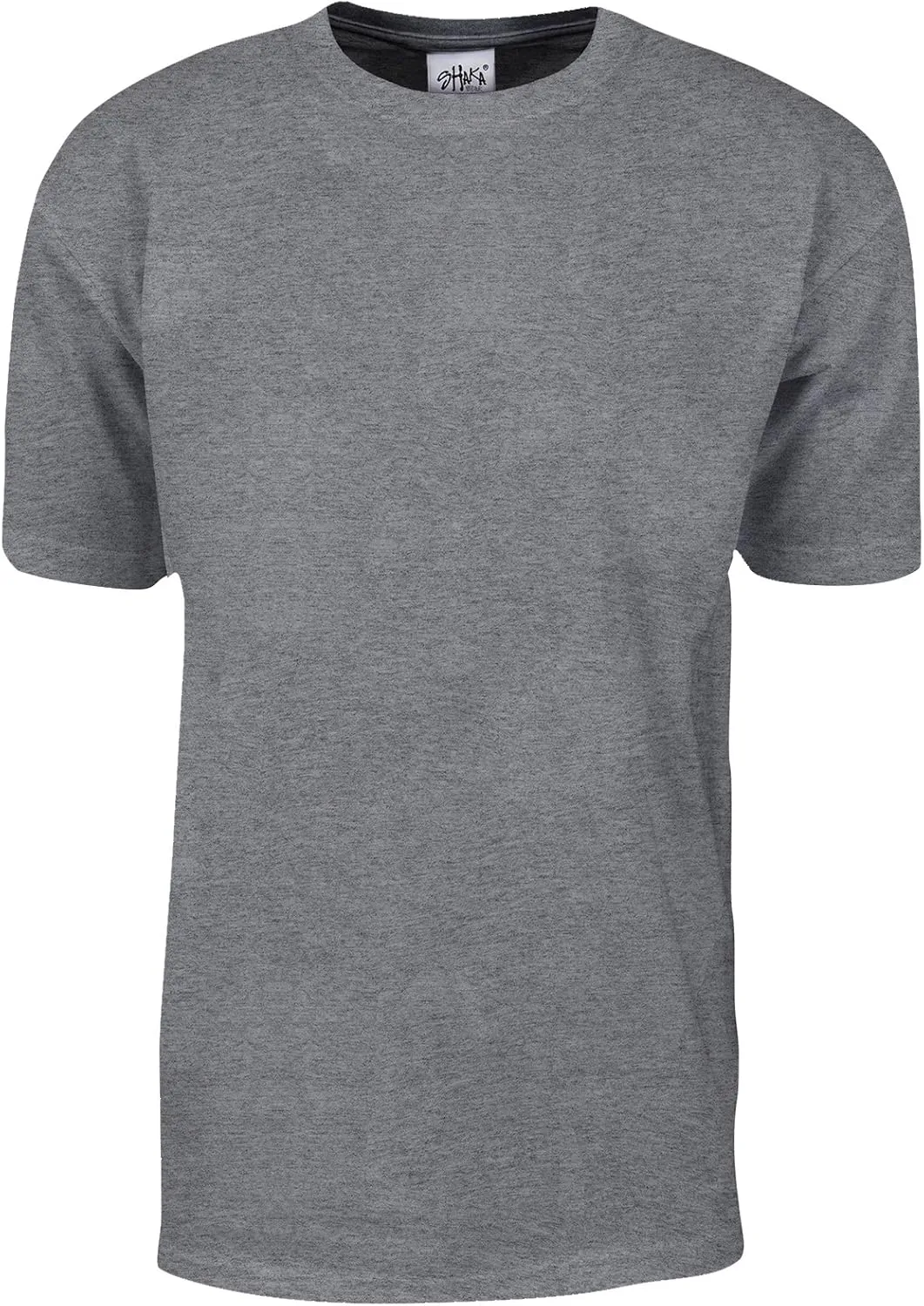Shaka Wear Men's T Shirt ?C Max Heavyweight Cotton Short Sleeve Crew Neck Plain Tee Top Tshirts Regular Big Tall Size S-7XL