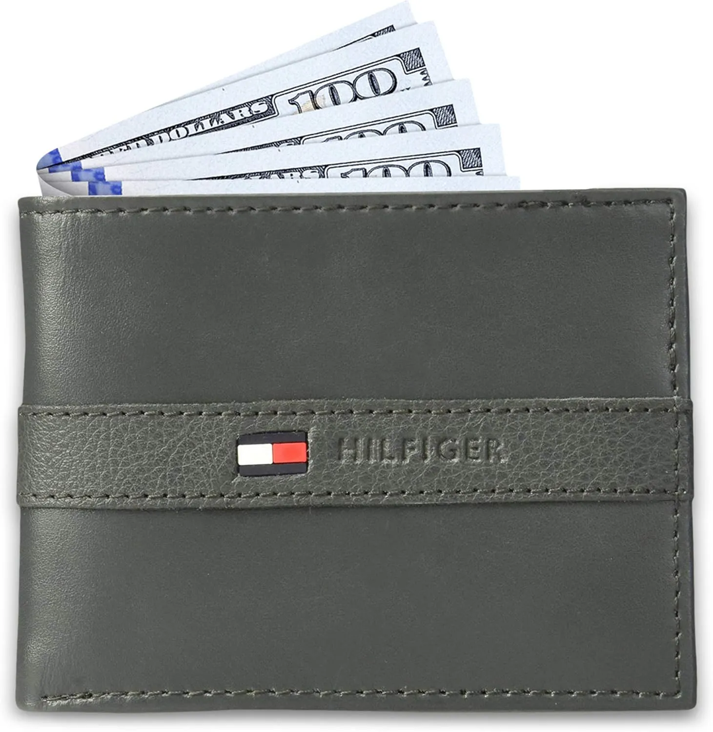 Tommy Hilfiger Men's Classic Bifold Wallet with ID Window and Multiple Card Slots