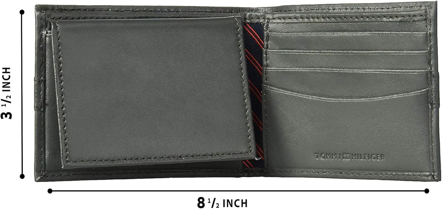 Tommy Hilfiger Men's Classic Bifold Wallet with ID Window and Multiple Card Slots