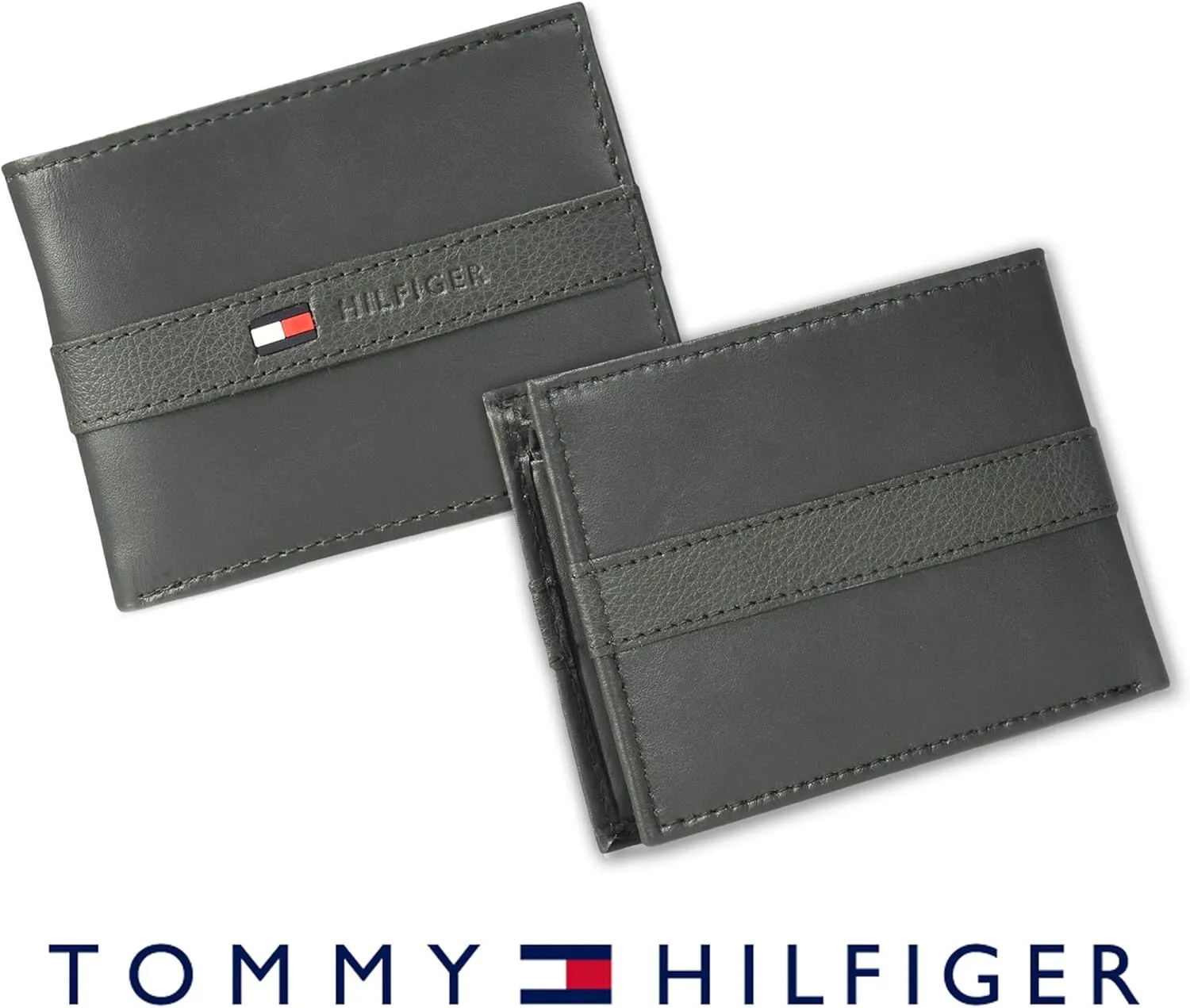 Tommy Hilfiger Men's Classic Bifold Wallet with ID Window and Multiple Card Slots