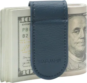 WAFJAMF Slim Magnetic Money Clip Leather Business Card Holder Pocket Cash Wallet