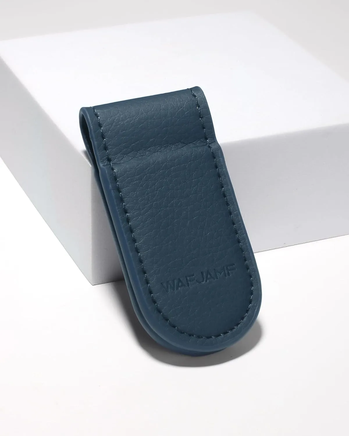 WAFJAMF Slim Magnetic Money Clip Leather Business Card Holder Pocket Cash Wallet